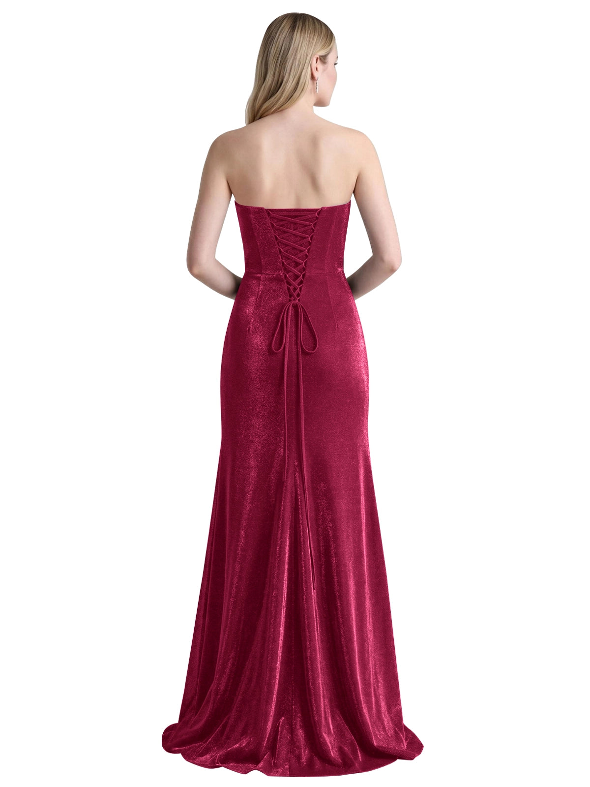 Velvet Prom Dress with Beaded Applique 