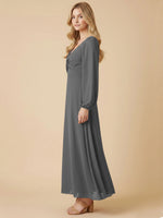 A-line Bridesmaid Dress with Long Sleeves 
