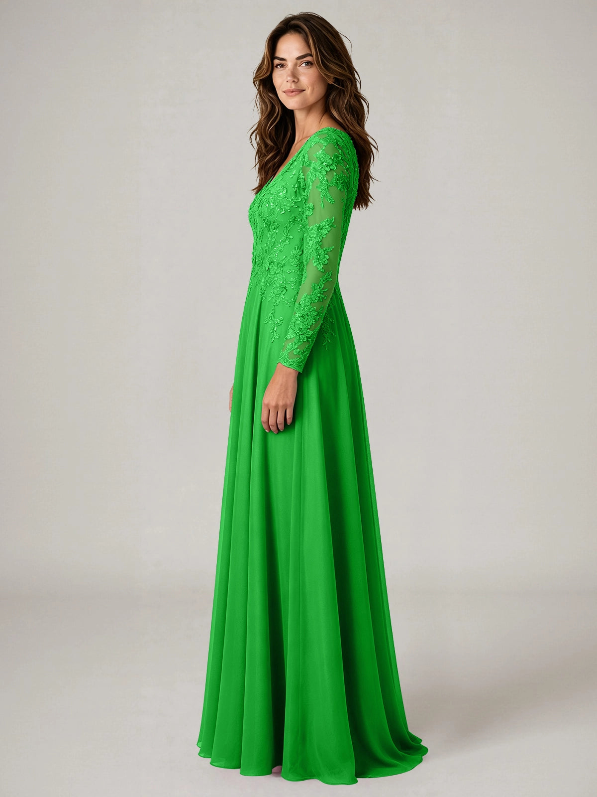 A-line Mother of the Bride Dress with Appliques