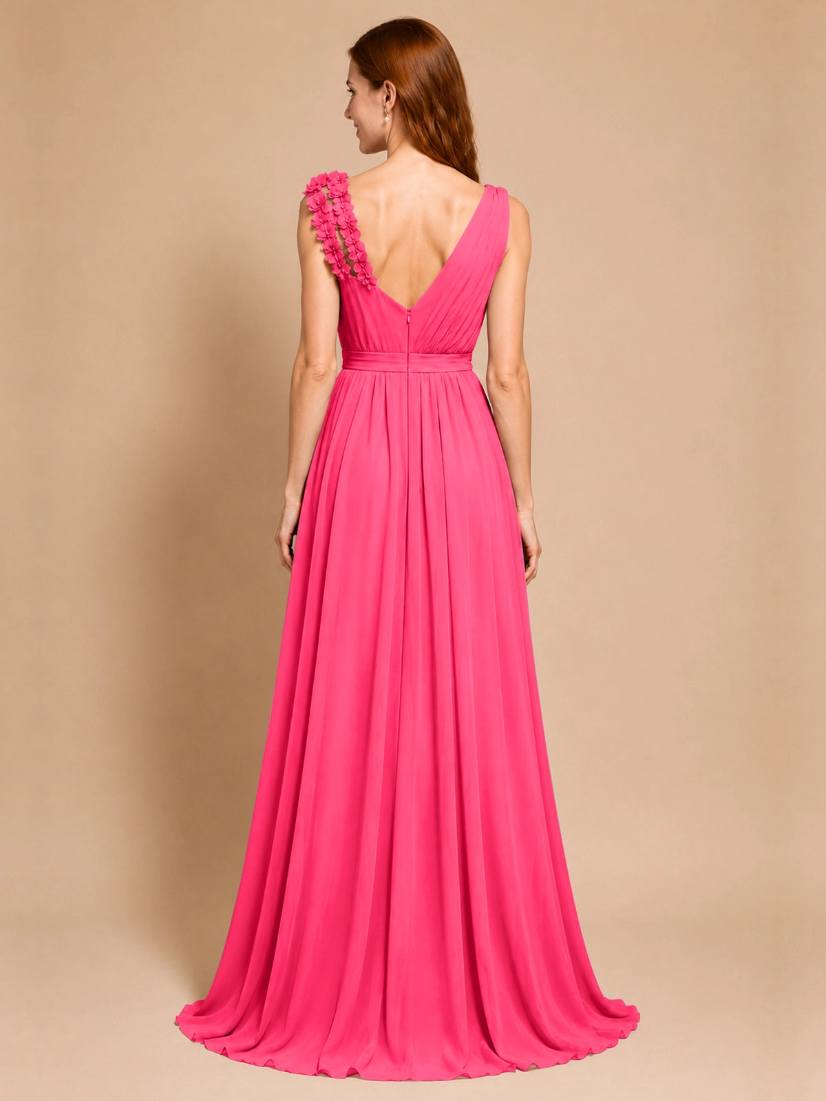 Chiffon Prom Dress with Appliques