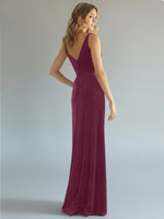 Velvet Bridesmaid Dress with Slit 