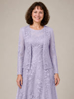 A-line Mother of the Bride Dress with Lace 