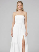 Strapless Bridesmaid Dress with Slit 