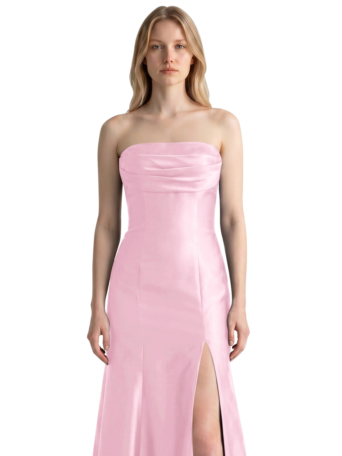 Strapless Ruched Bodice Prom Dress 