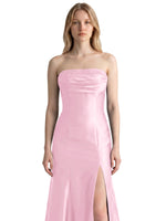 Strapless Ruched Bodice Prom Dress 