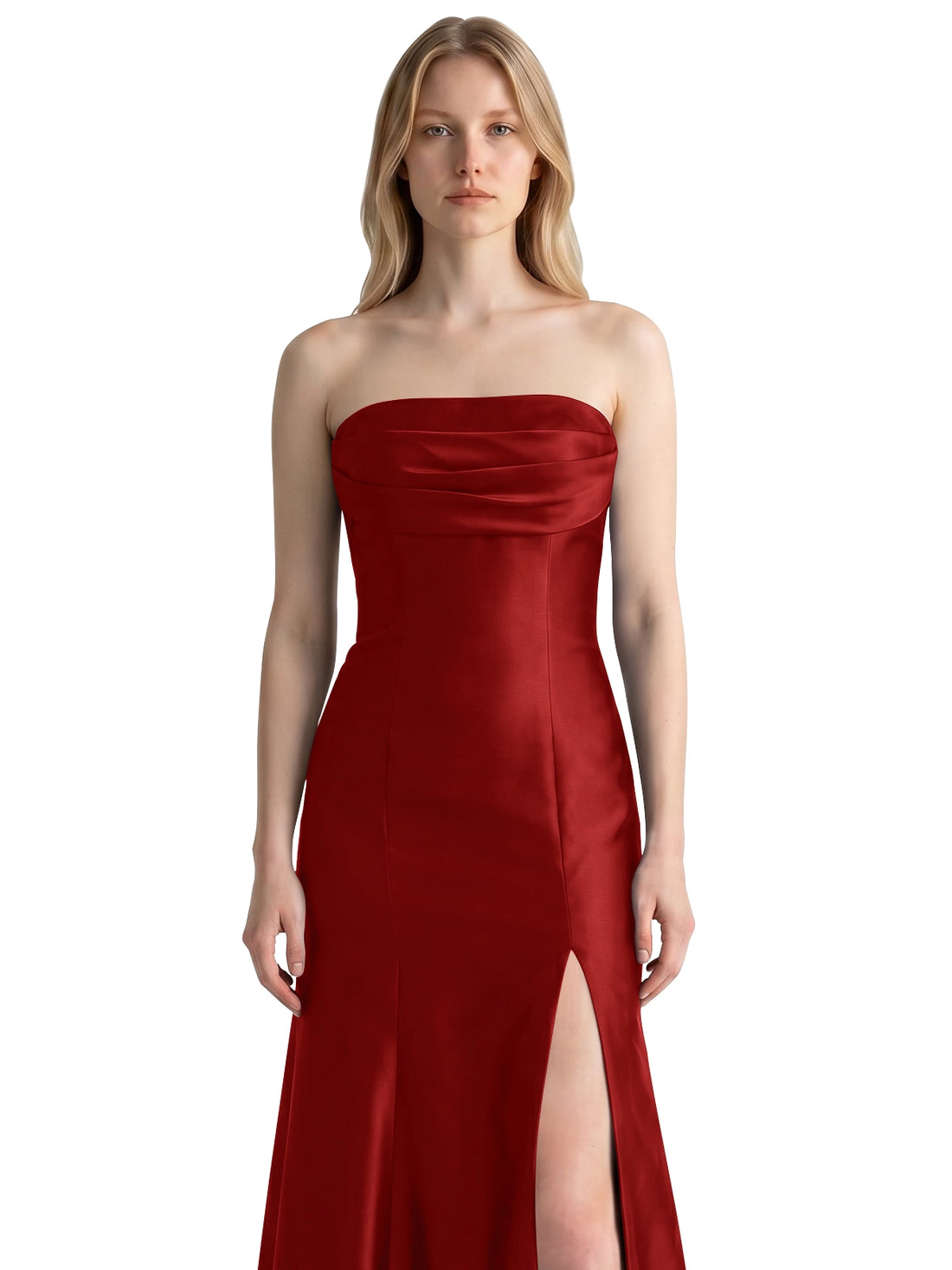 Strapless Ruched Bodice Prom Dress 