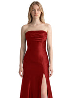 Strapless Ruched Bodice Prom Dress 