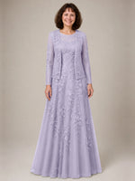 A-line Mother of the Bride Dress with Lace 