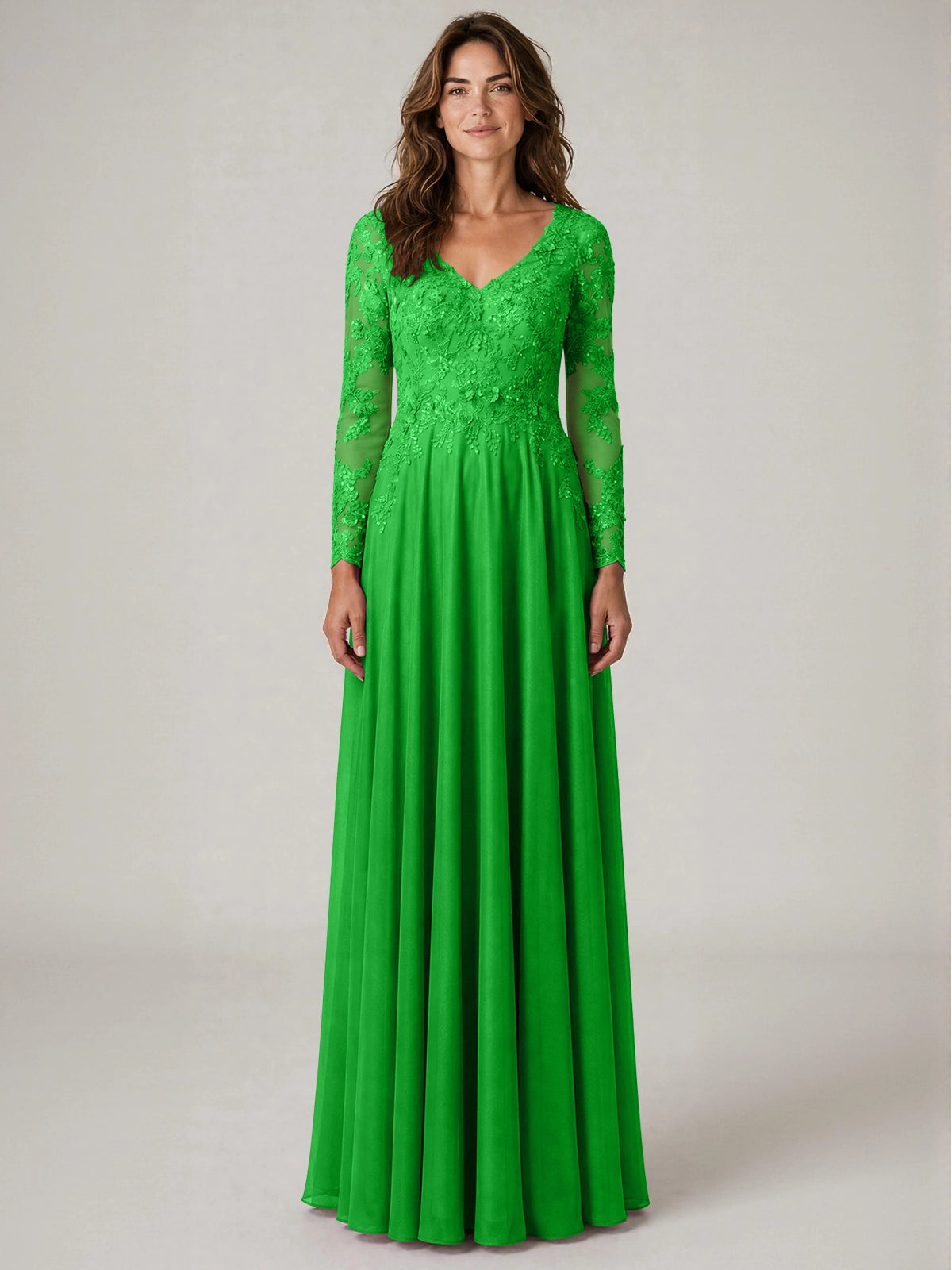 A-line Mother of the Bride Dress with Appliques