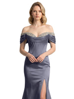 Corset Beaded Trumpet Prom Dress 