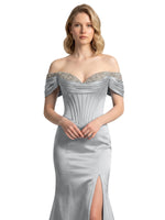 Corset Beaded Trumpet Prom Dress 