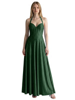 Halter Beaded Prom Dress 