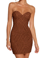 Sparkling Sheath Beading Mini Dress 