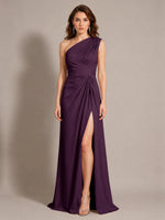 One-Shoulder Prom Dress with Slit