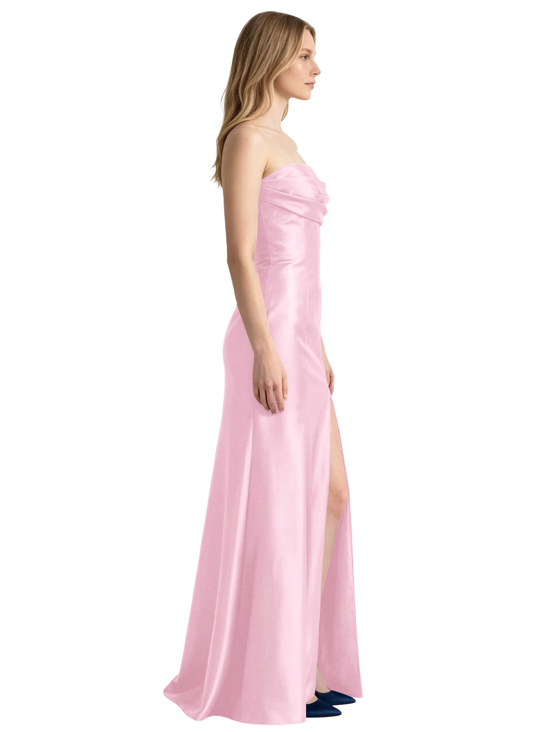 Strapless Ruched Bodice Prom Dress 