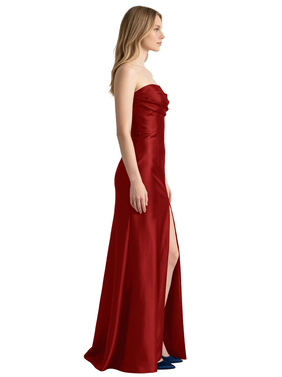 Strapless Ruched Bodice Prom Dress 