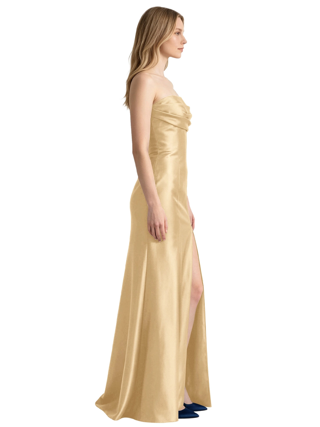 Strapless Ruched Bodice Prom Dress 