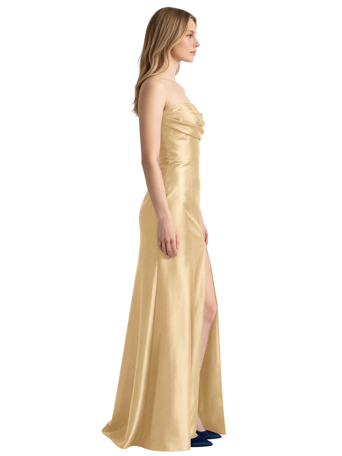 Strapless Ruched Bodice Prom Dress 