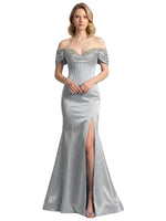 Corset Beaded Trumpet Prom Dress 
