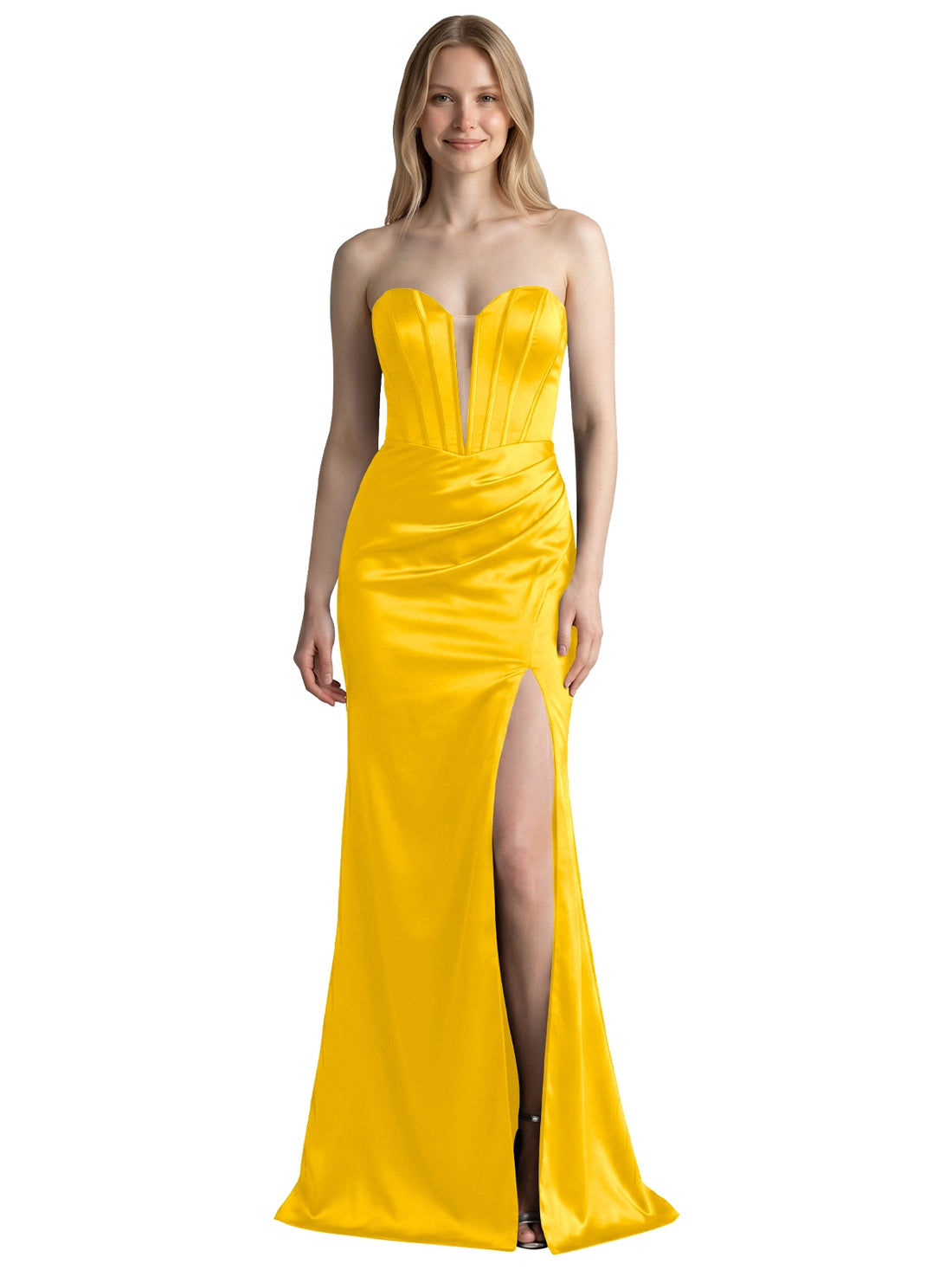 High Slit Sweetheart Prom Dress 
