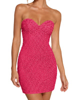 Sparkling Sheath Beading Mini Dress 