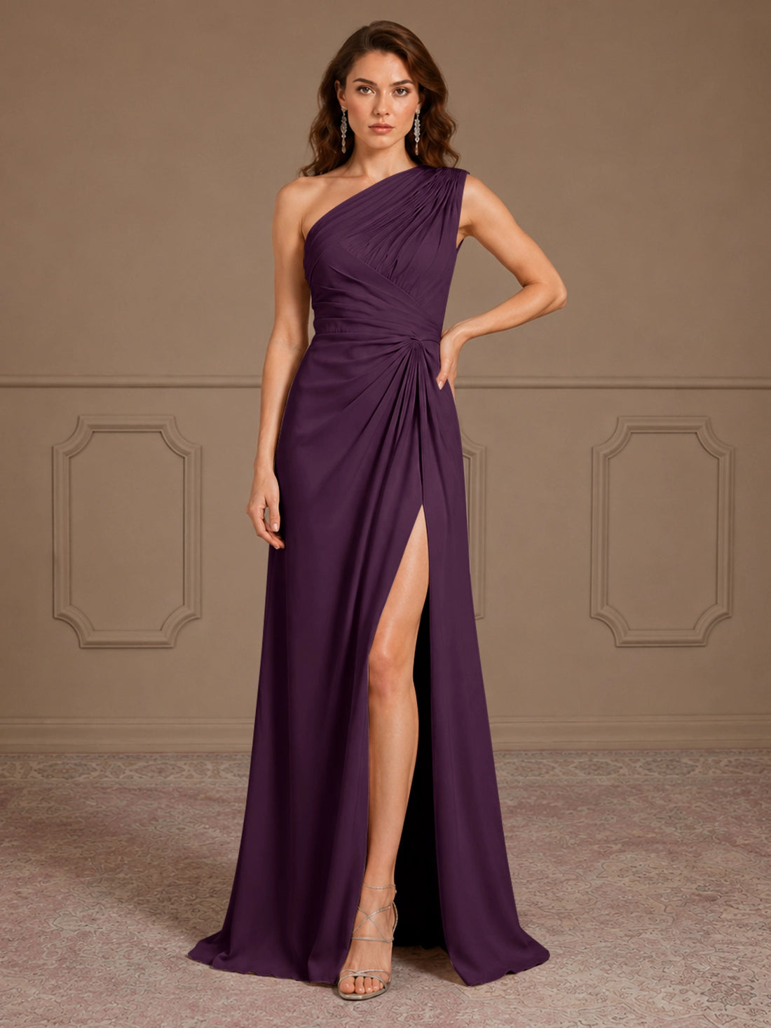 One-Shoulder Prom Dress with Slit