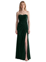 Velvet Prom Dress with Beaded Applique 