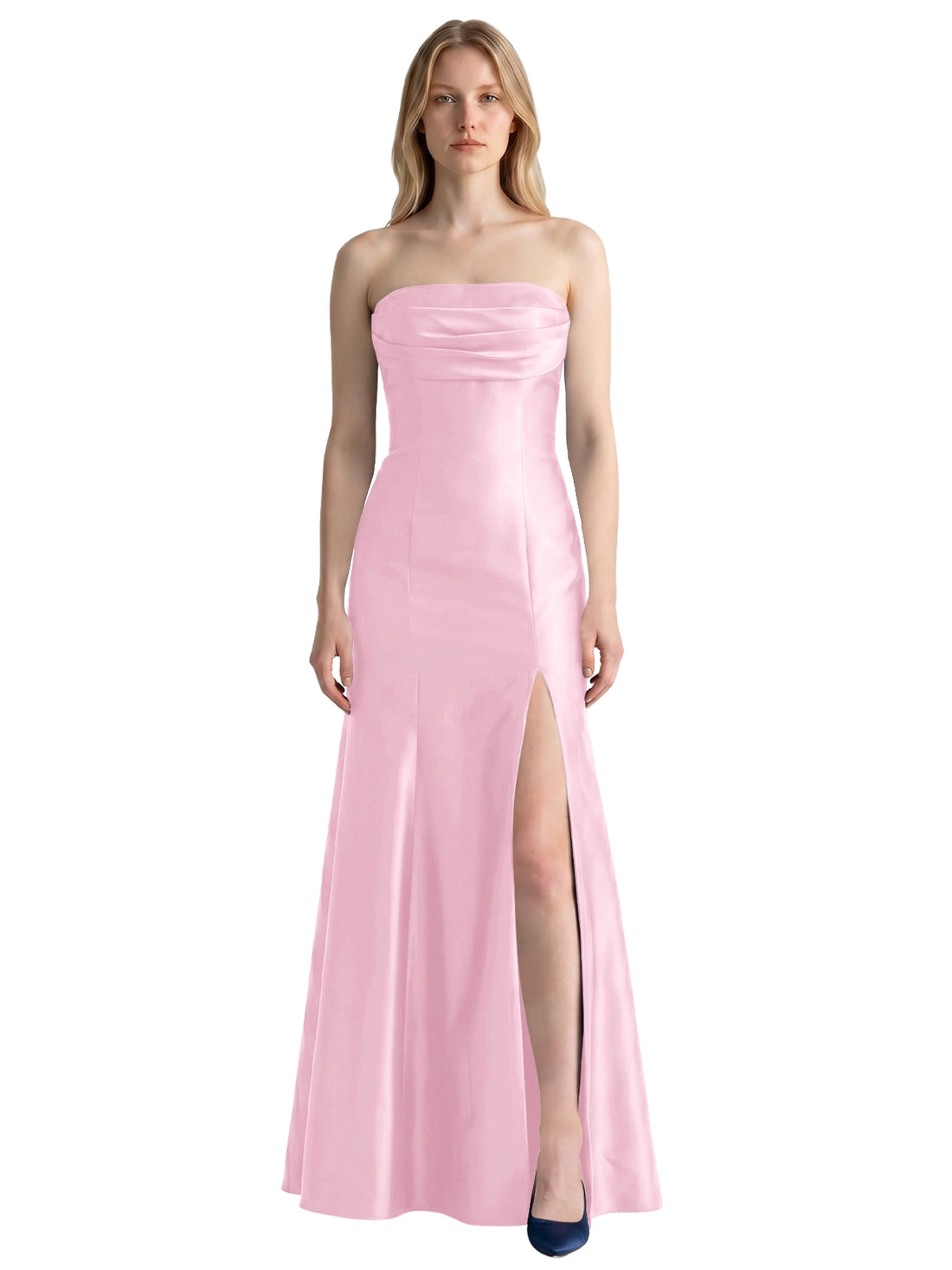 Strapless Ruched Bodice Prom Dress 
