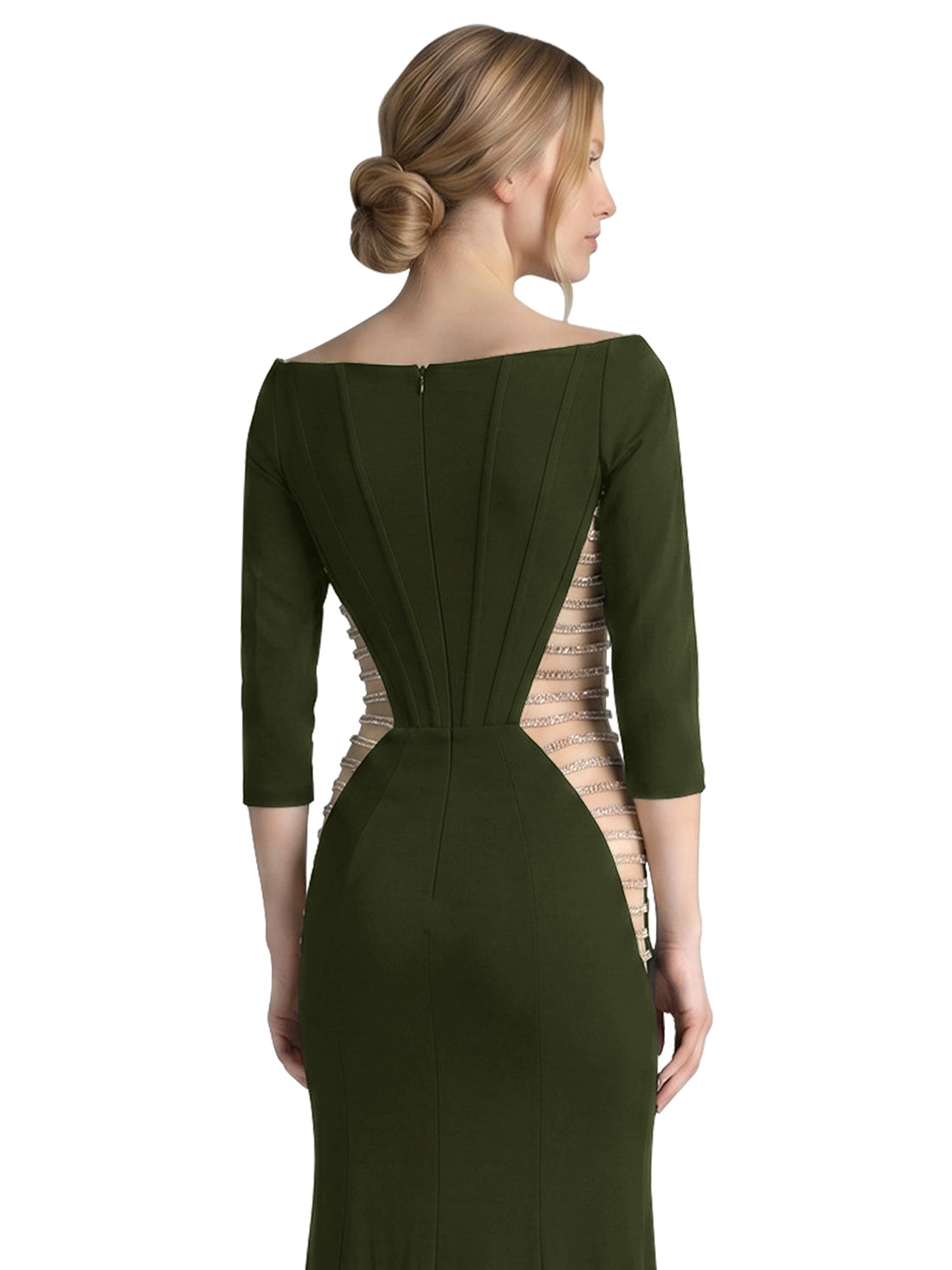 Side Cutout Slit Prom Dress 