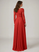 A-line Mother of the Bride Dress with Appliques
