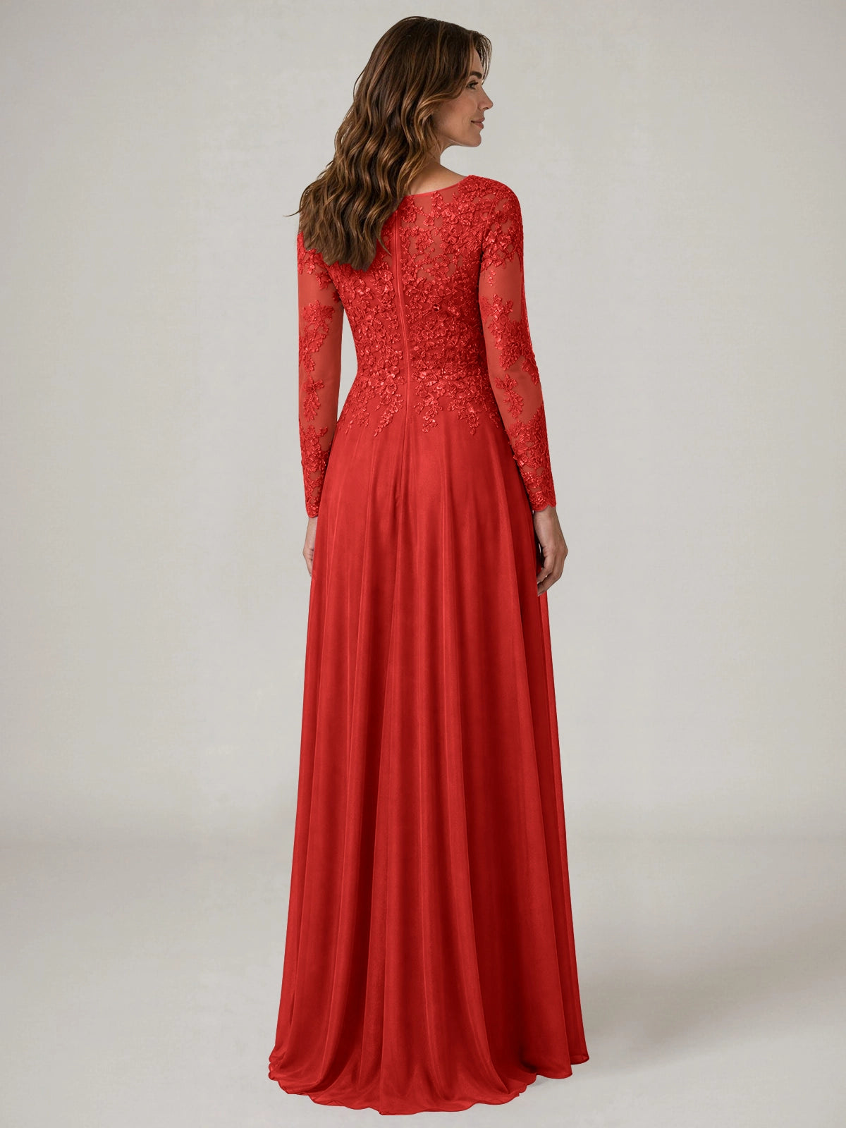 A-line Mother of the Bride Dress with Appliques