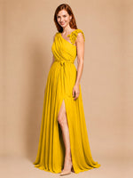 Chiffon Prom Dress with Appliques