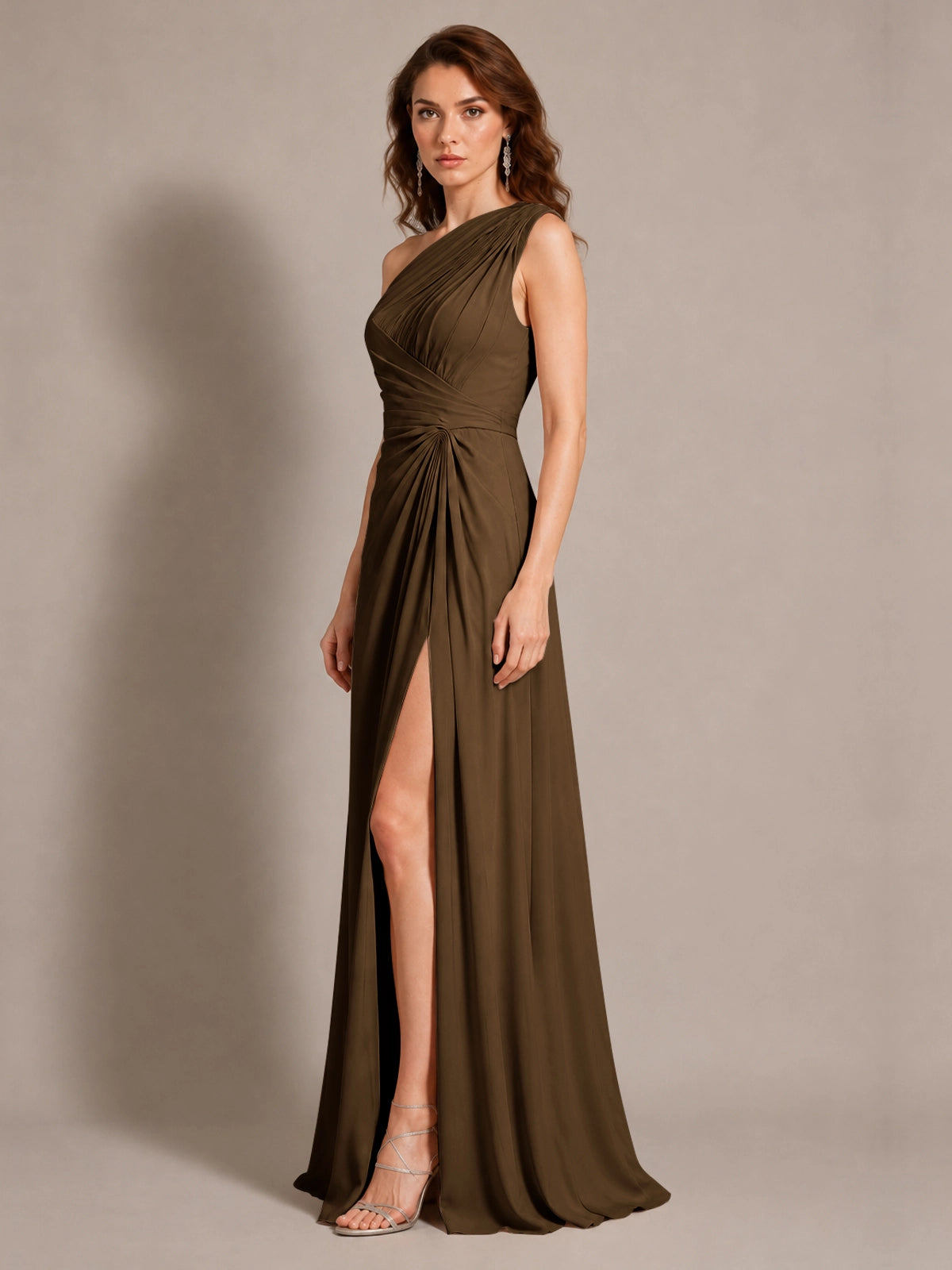 One-Shoulder Prom Dress with Slit