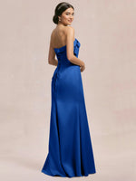 Satin Bow Accent Bridesmaid Dress 