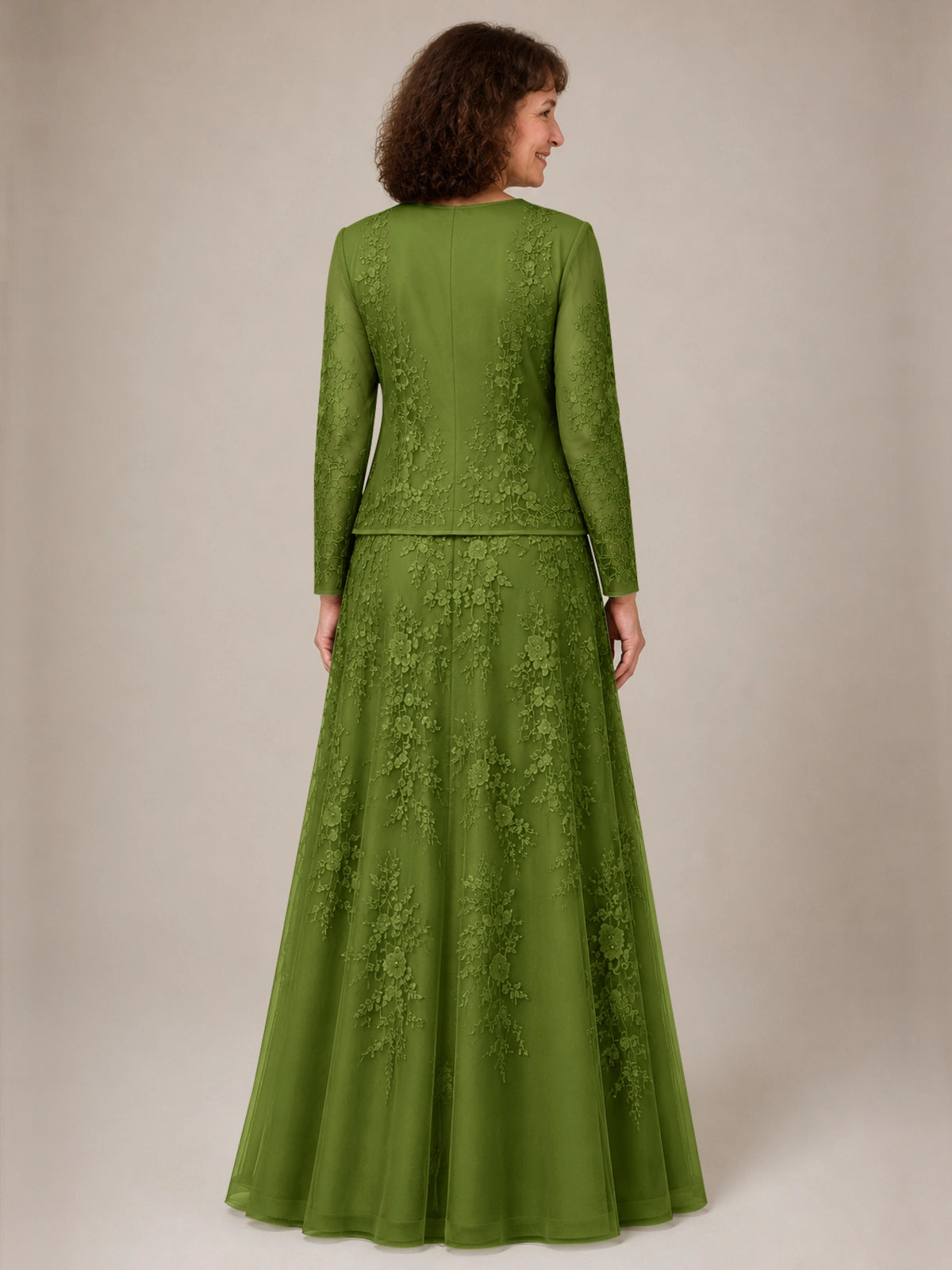 A-line Mother of the Bride Dress with Lace 
