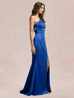 Satin Bow Accent Bridesmaid Dress 
