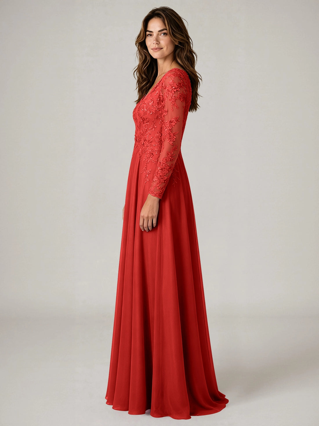 A-line Mother of the Bride Dress with Appliques