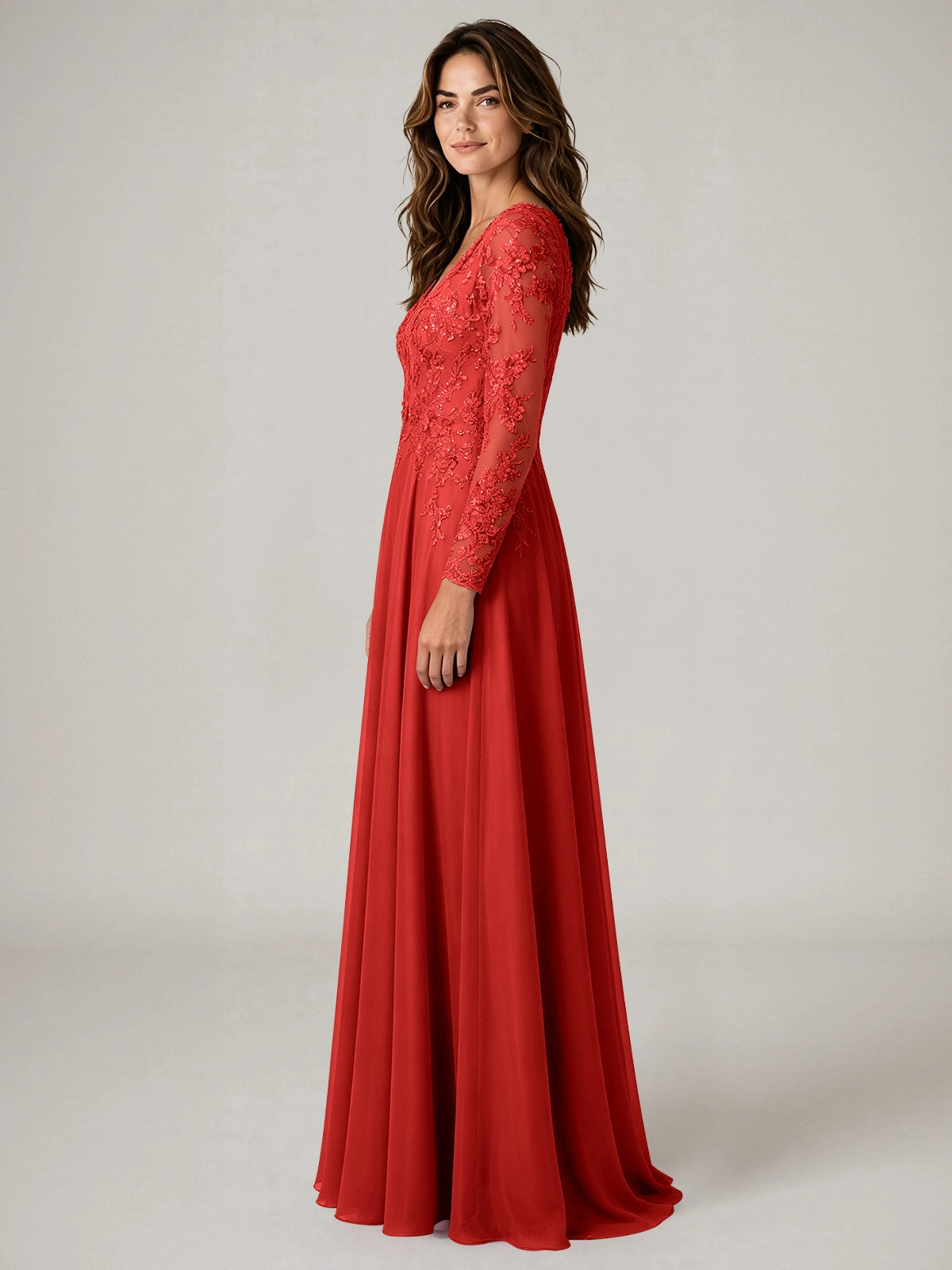 A-line Mother of the Bride Dress with Appliques