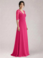 Lace Mother of the Bride Dress with Half Sleeves