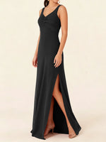 Chiffon Bridesmaid Dress with Slit 