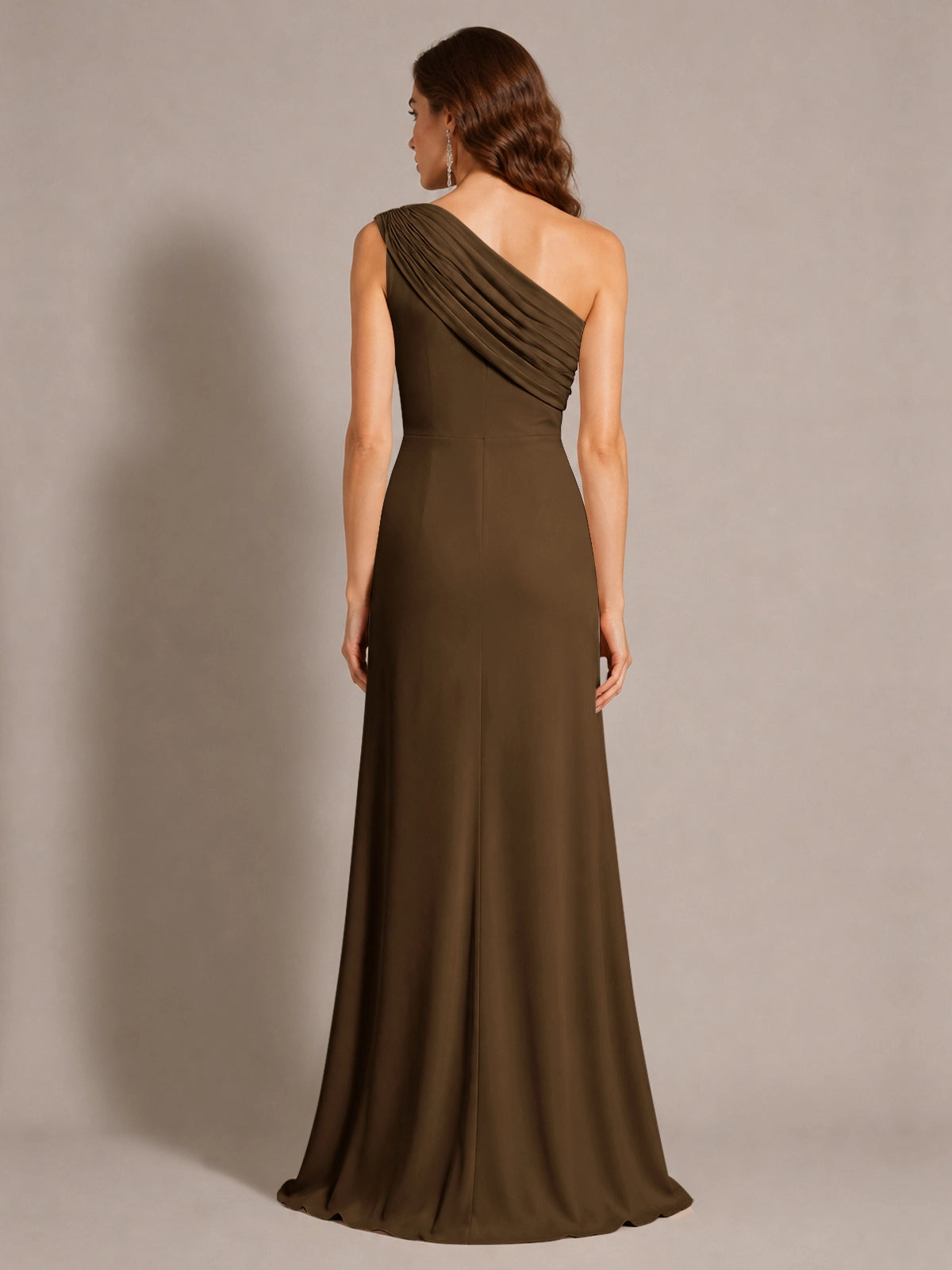 One-Shoulder Prom Dress with Slit
