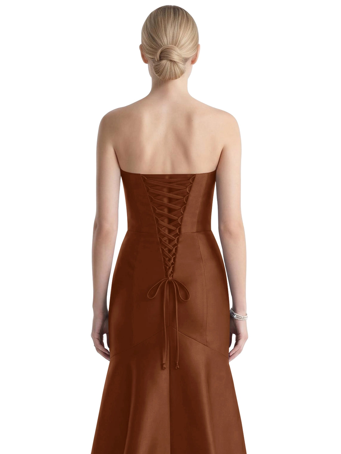 Strapless Ruched Bodice Prom Dress 