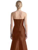 Strapless Ruched Bodice Prom Dress 