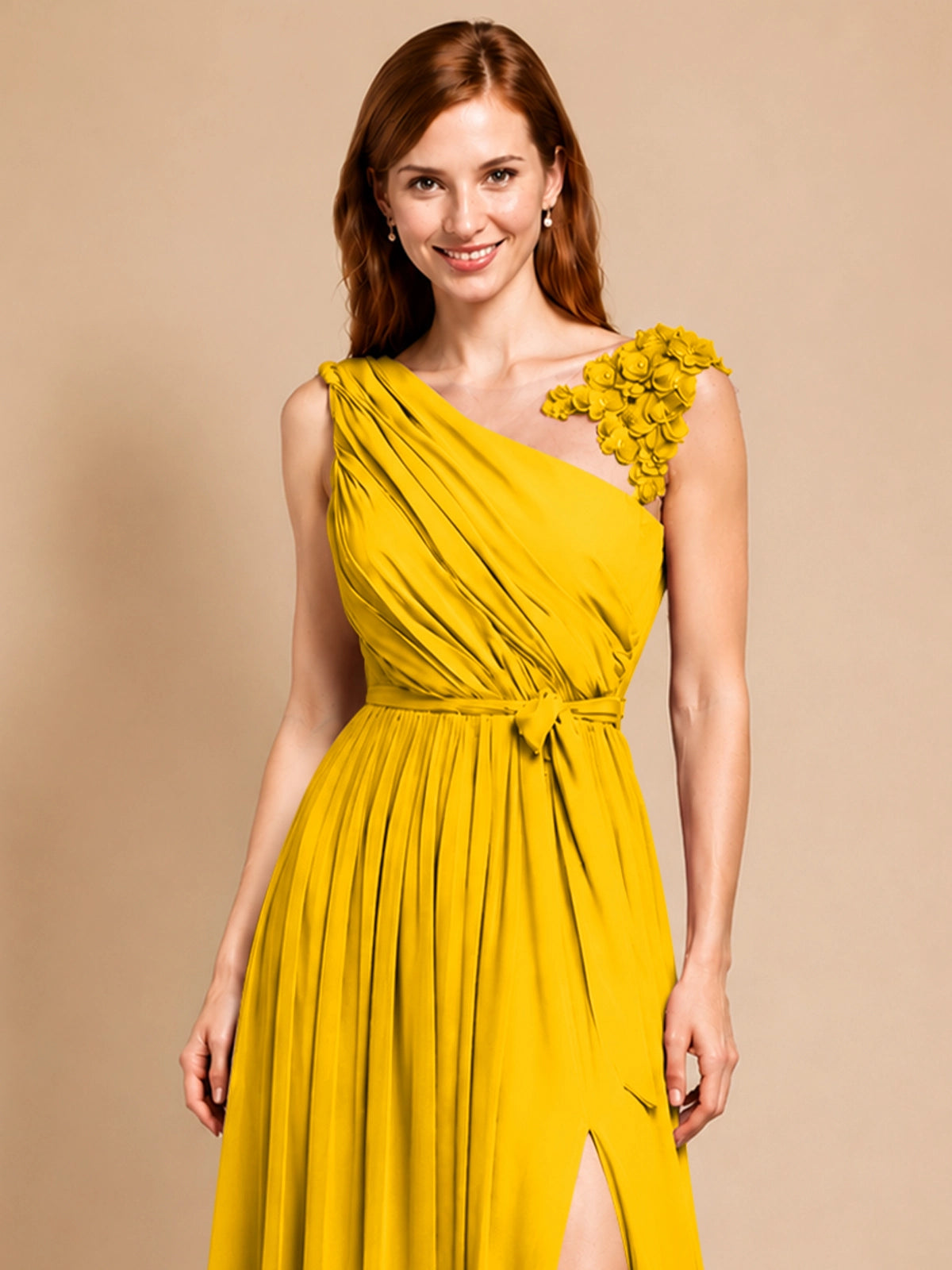 Chiffon Prom Dress with Appliques