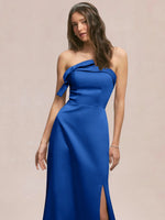 Satin Bow Accent Bridesmaid Dress 