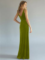 Velvet Bridesmaid Dress with Slit 