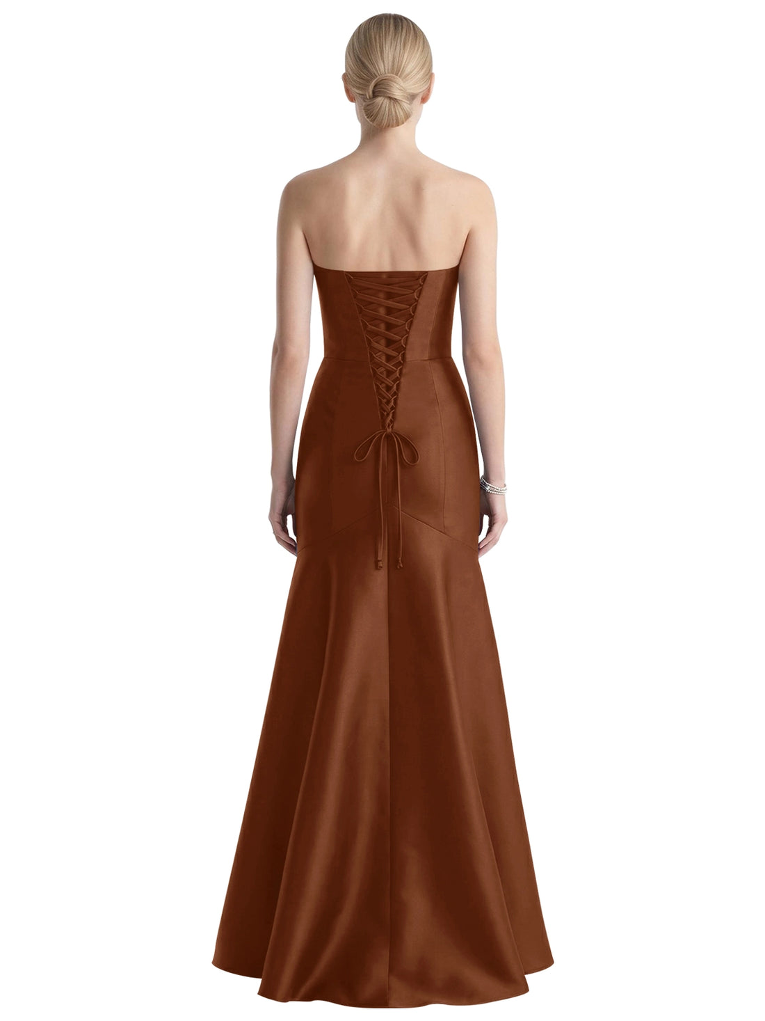 Strapless Ruched Bodice Prom Dress 