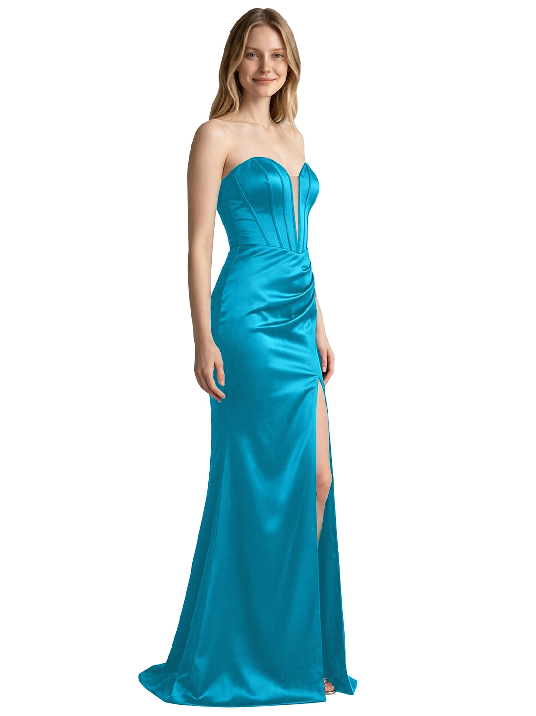 High Slit Sweetheart Prom Dress 