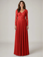 A-line Mother of the Bride Dress with Appliques