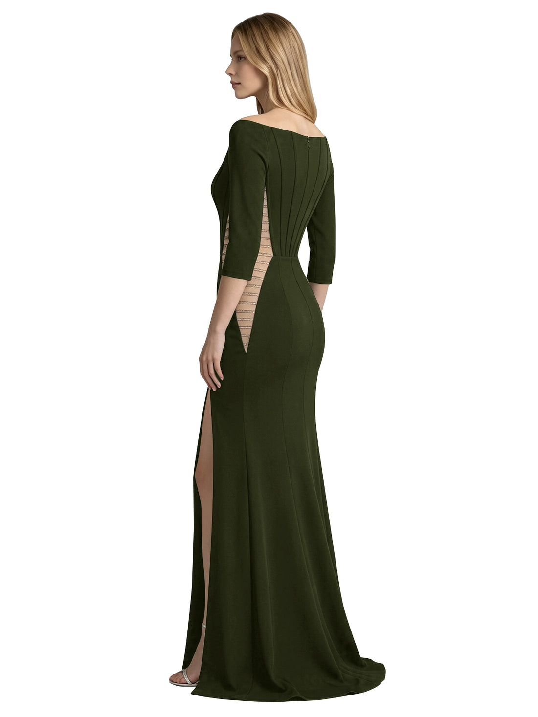 Side Cutout Slit Prom Dress 
